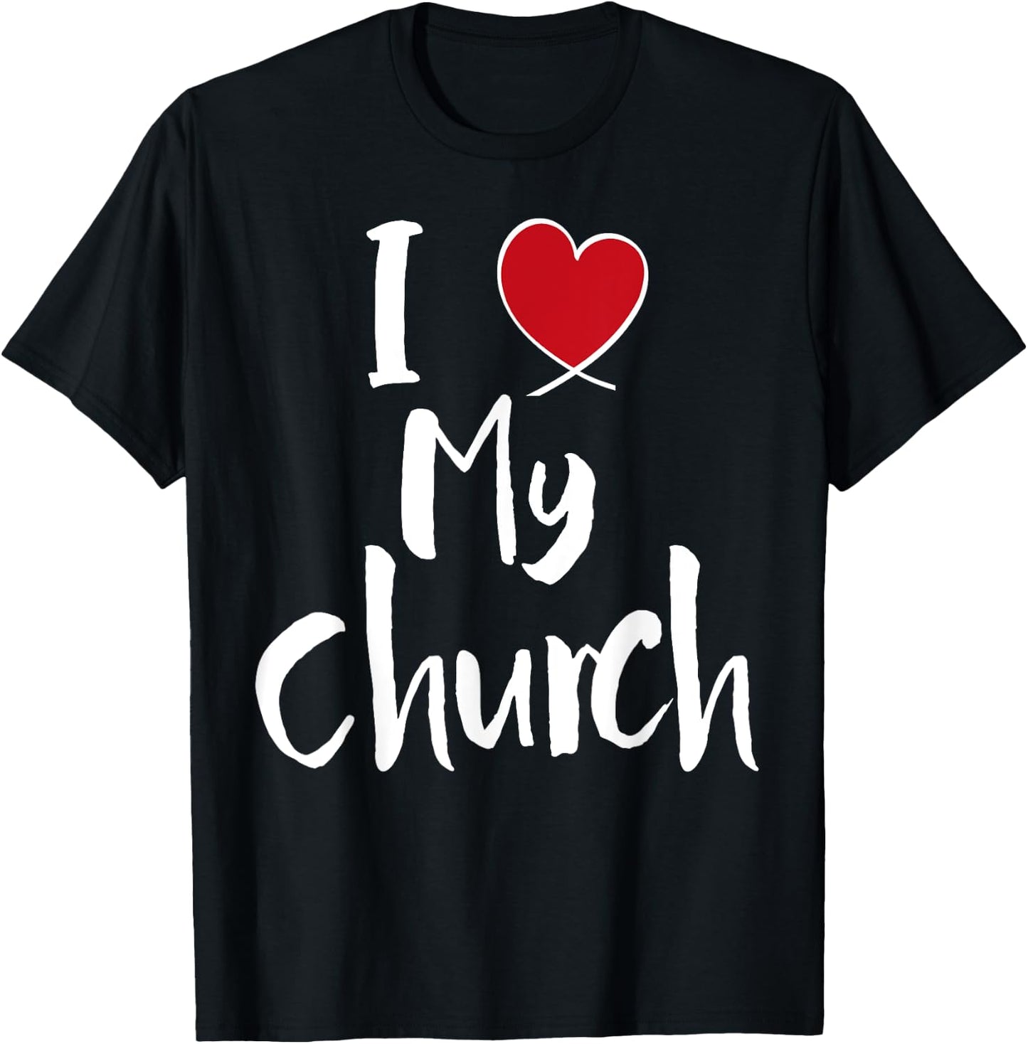 I Love My Church - Cute Christian Heart VBS T-Shirt - T-Shirt | Black