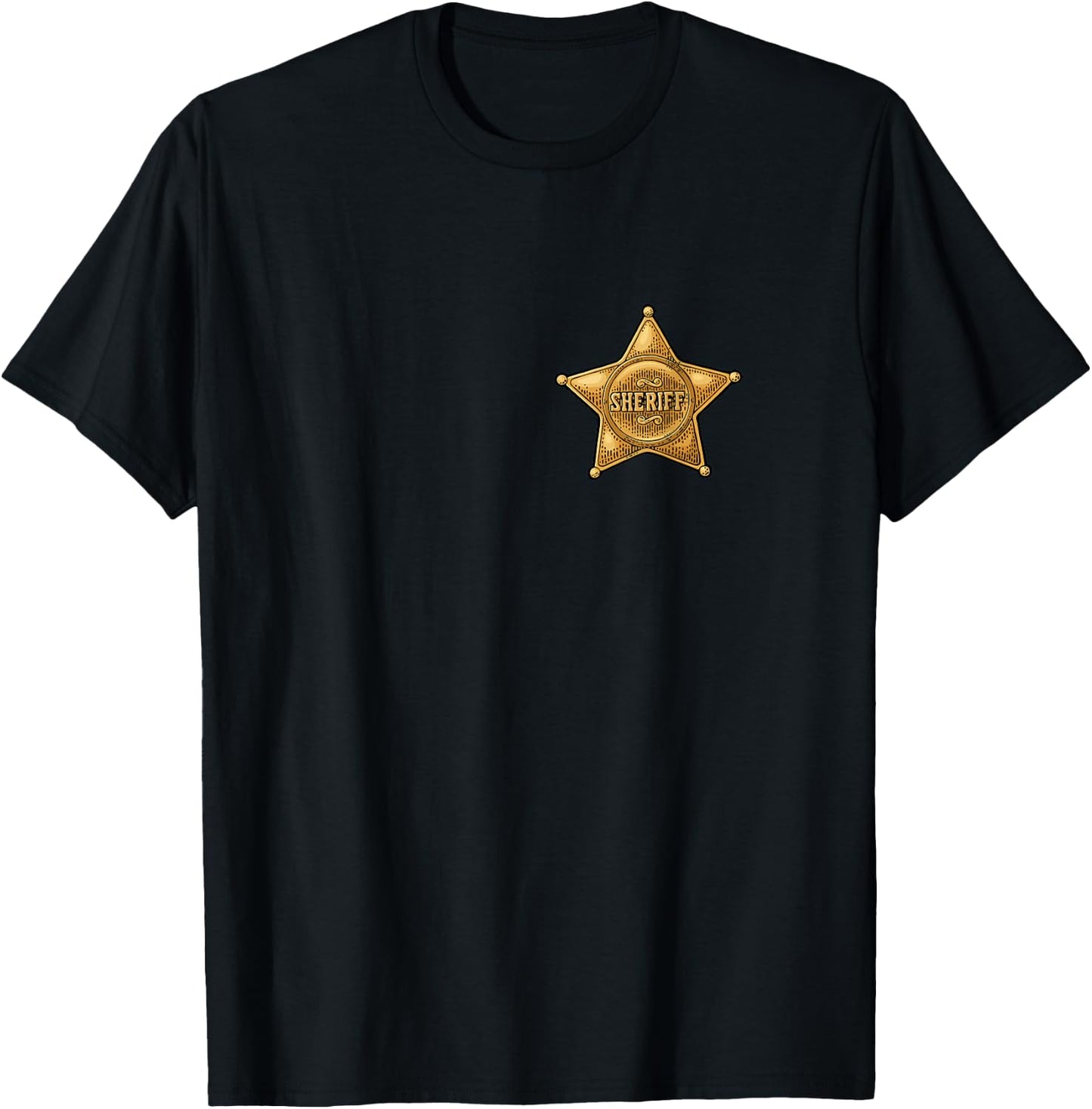 Sheriff Badge short sleeve shirt T-Shirt - T-Shirt | Black