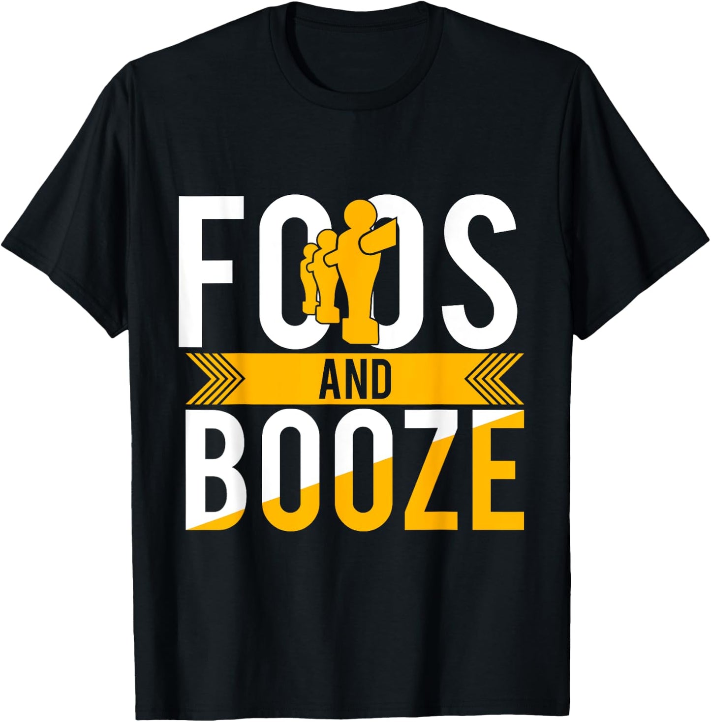 Foos And Booze Funny Foosball Drinking Beer T-Shirt - T-Shirt | Black
