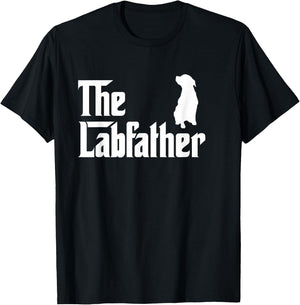 The Lab Father Funny Labrador Dad Gift Shirt T-Shirt - T-Shirt | Black
