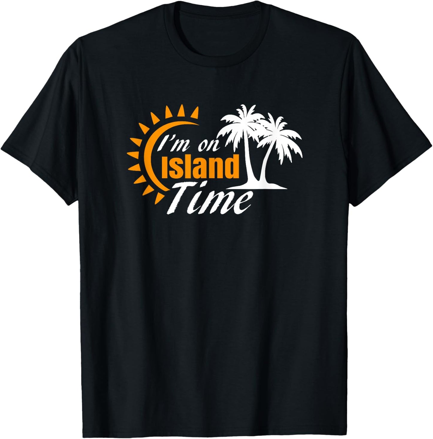 I'm on Island Time Ocean Water Lazy T-Shirt - T-Shirt | Black