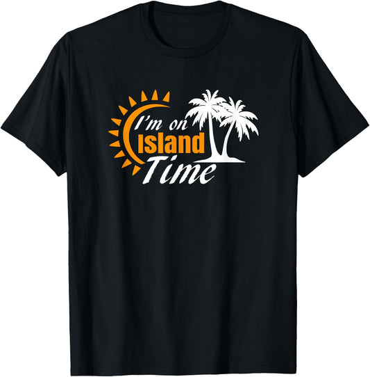 I'm on Island Time Ocean Water Lazy T-Shirt - T-Shirt | Black