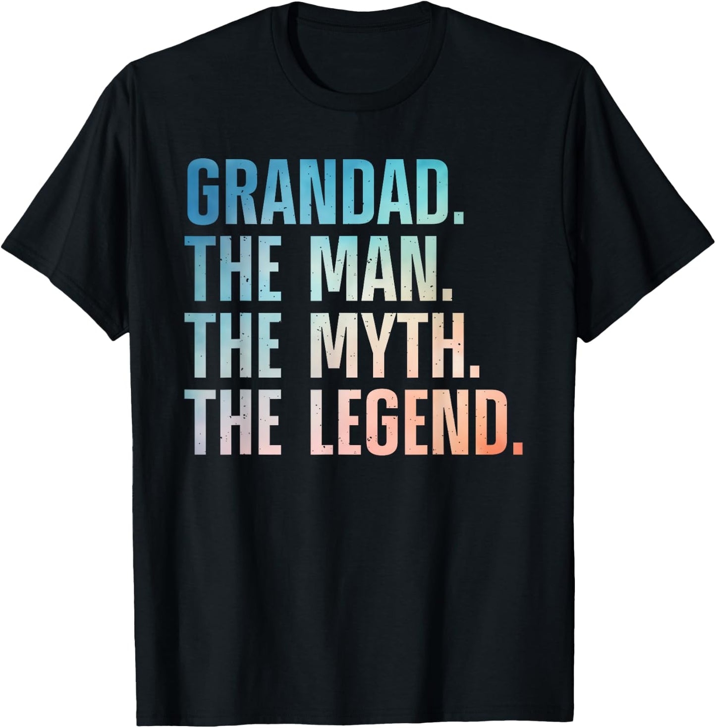 Grandad Art For Grandpa Grandfather From Grandkids Grandad T-Shirt - T-Shirt | Black