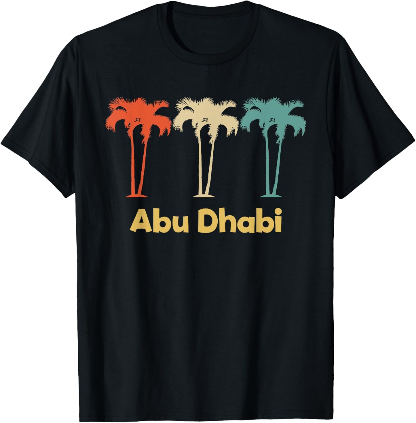 Abu Dhabi Vintage Retro Vacation T-Shirt - T-Shirt | Black