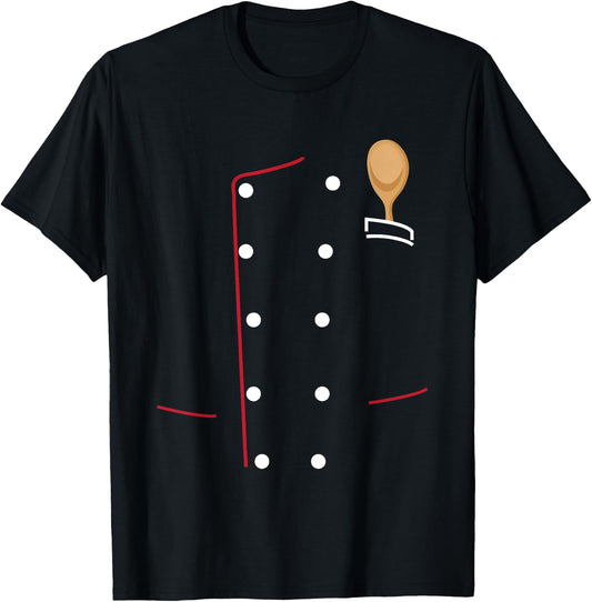Chef Coat -Chef Uniform Jacket Shirt-Culinary Gift T-Shirt - T-Shirt | Black