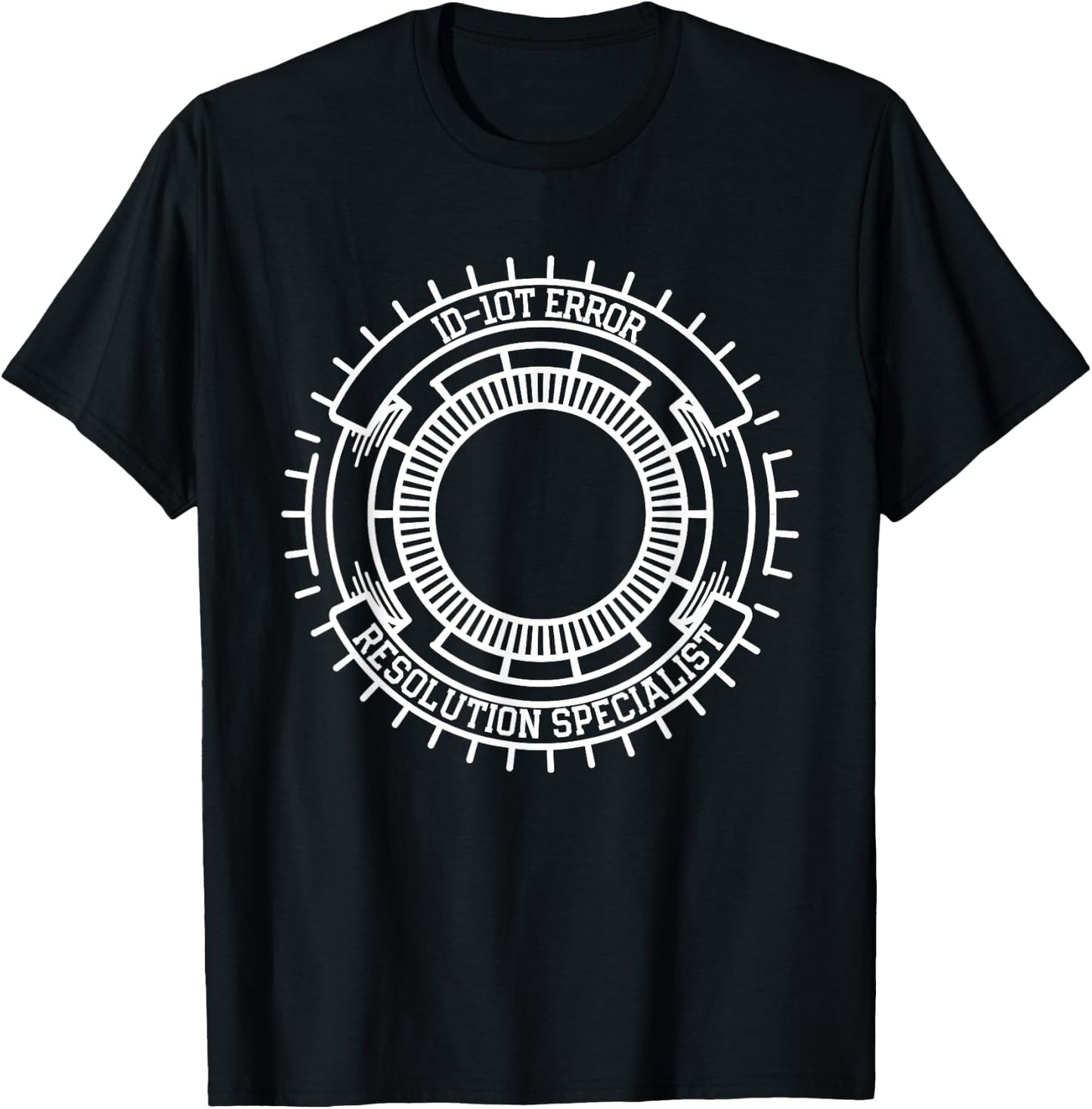 Funny Tech Support IT ID-10T Error Resolution Specialist T-Shirt - T-Shirt | Black