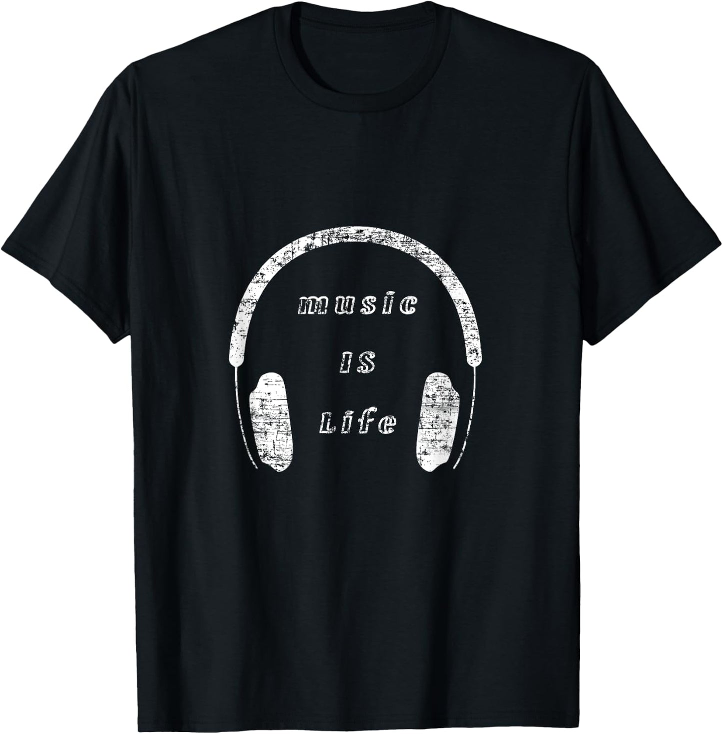 Music is life design T-Shirt - T-Shirt | Black