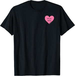 Mean Girls Boo You Whore Mini Heart Pocket T-Shirt - T-Shirt | Black