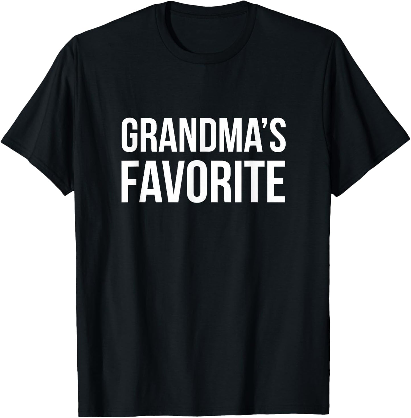 Grandma's Favorite Shirt Funny Grandparent Grandchild Gift T-Shirt - T-Shirt | Black