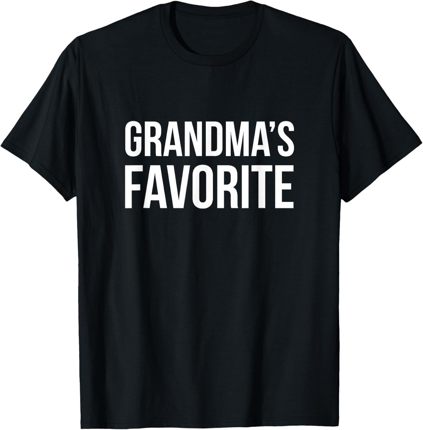Grandma's Favorite Shirt Funny Grandparent Grandchild Gift T-Shirt - T-Shirt | Black