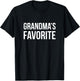 Grandma's Favorite Shirt Funny Grandparent Grandchild Gift T-Shirt - T-Shirt | Black