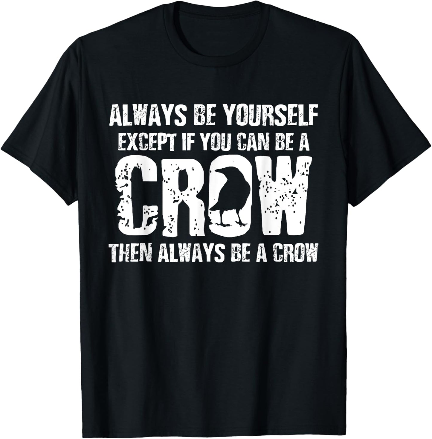 Crow Lover Raven Bird Vintage T-Shirt - T-Shirt | Black