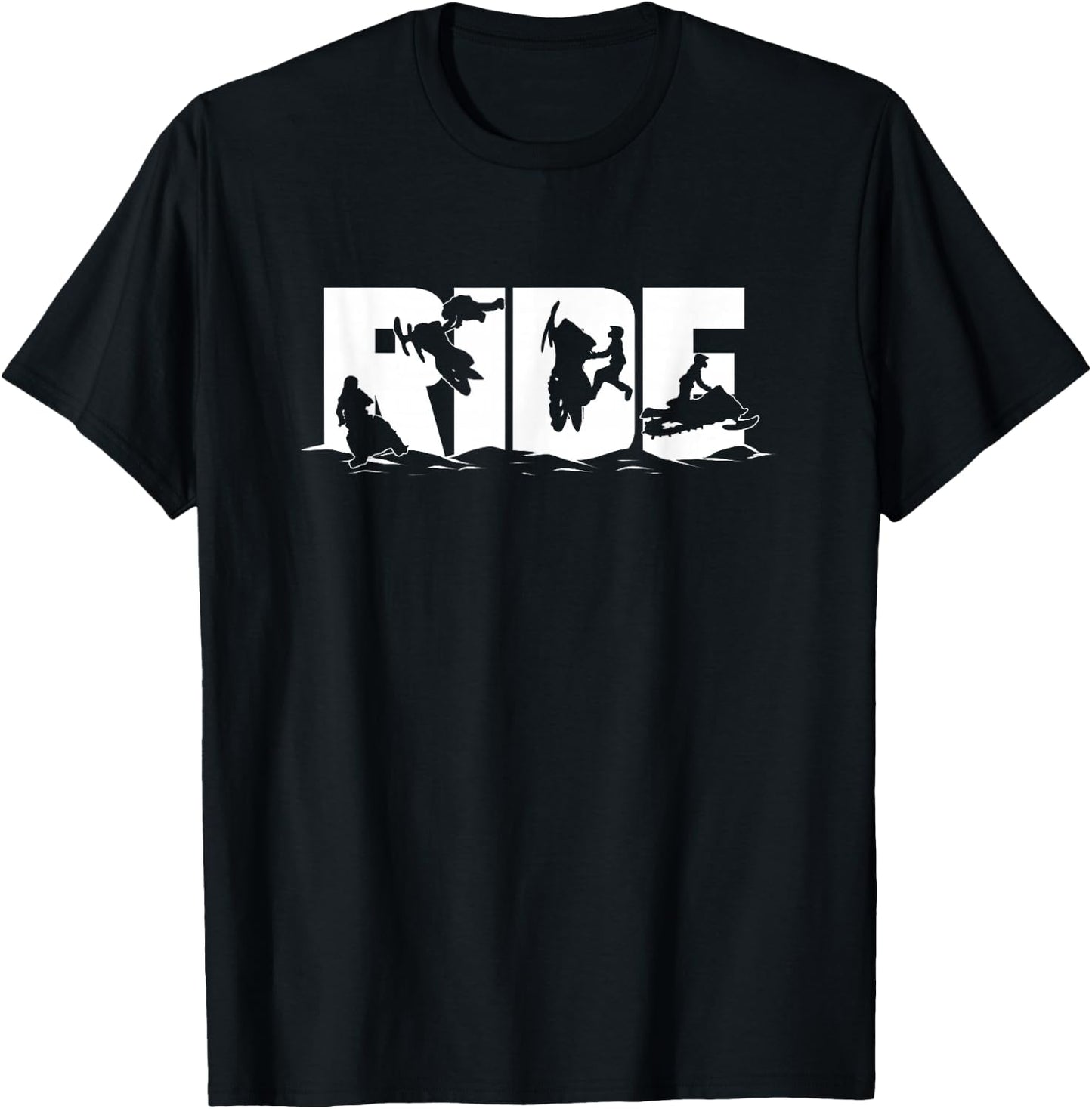 Snowmobile Ride Snowmobiling Winter Sport Gift T-Shirt - T-Shirt | Black