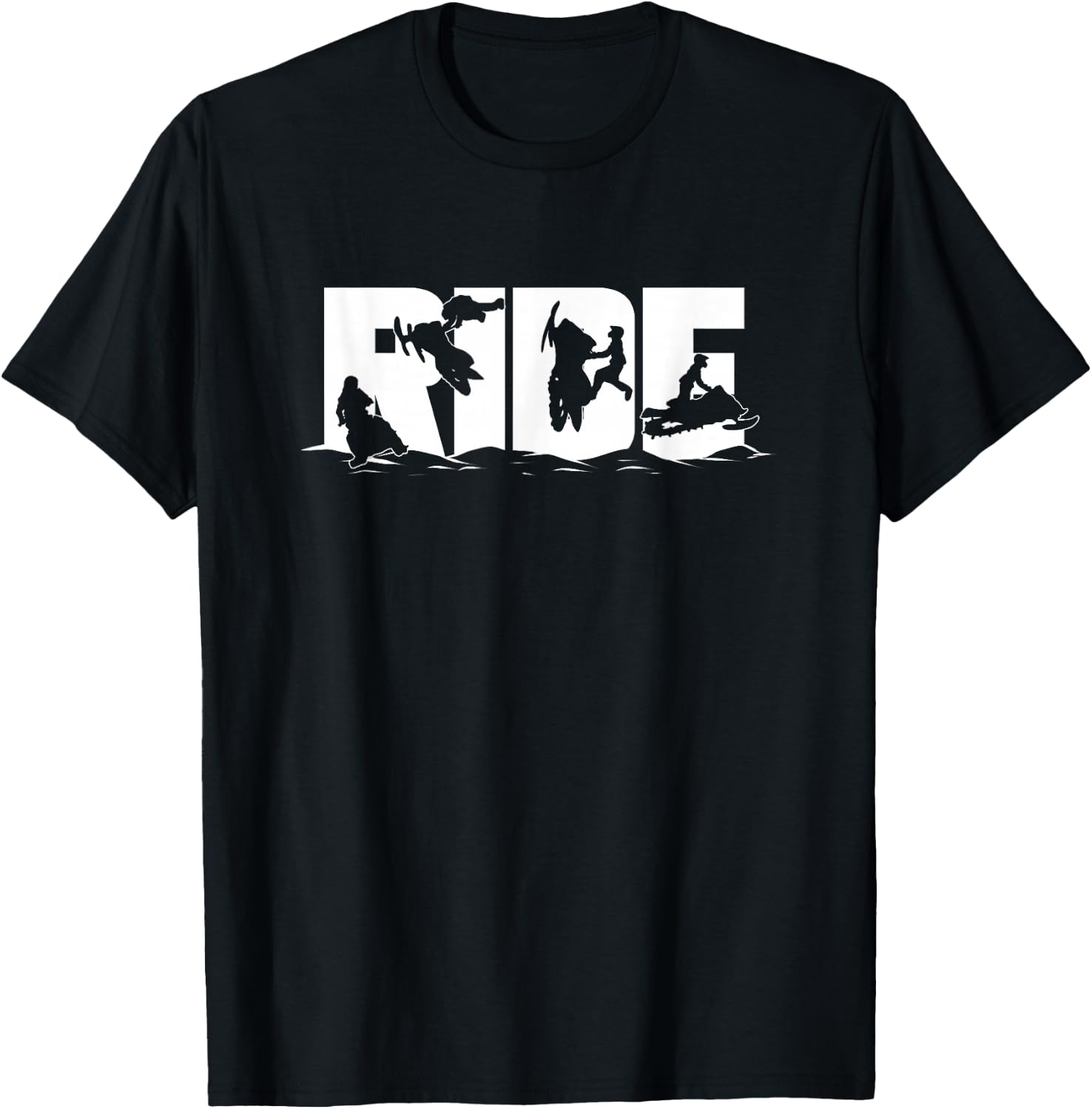 Snowmobile Ride Snowmobiling Winter Sport Gift T-Shirt - T-Shirt | Black