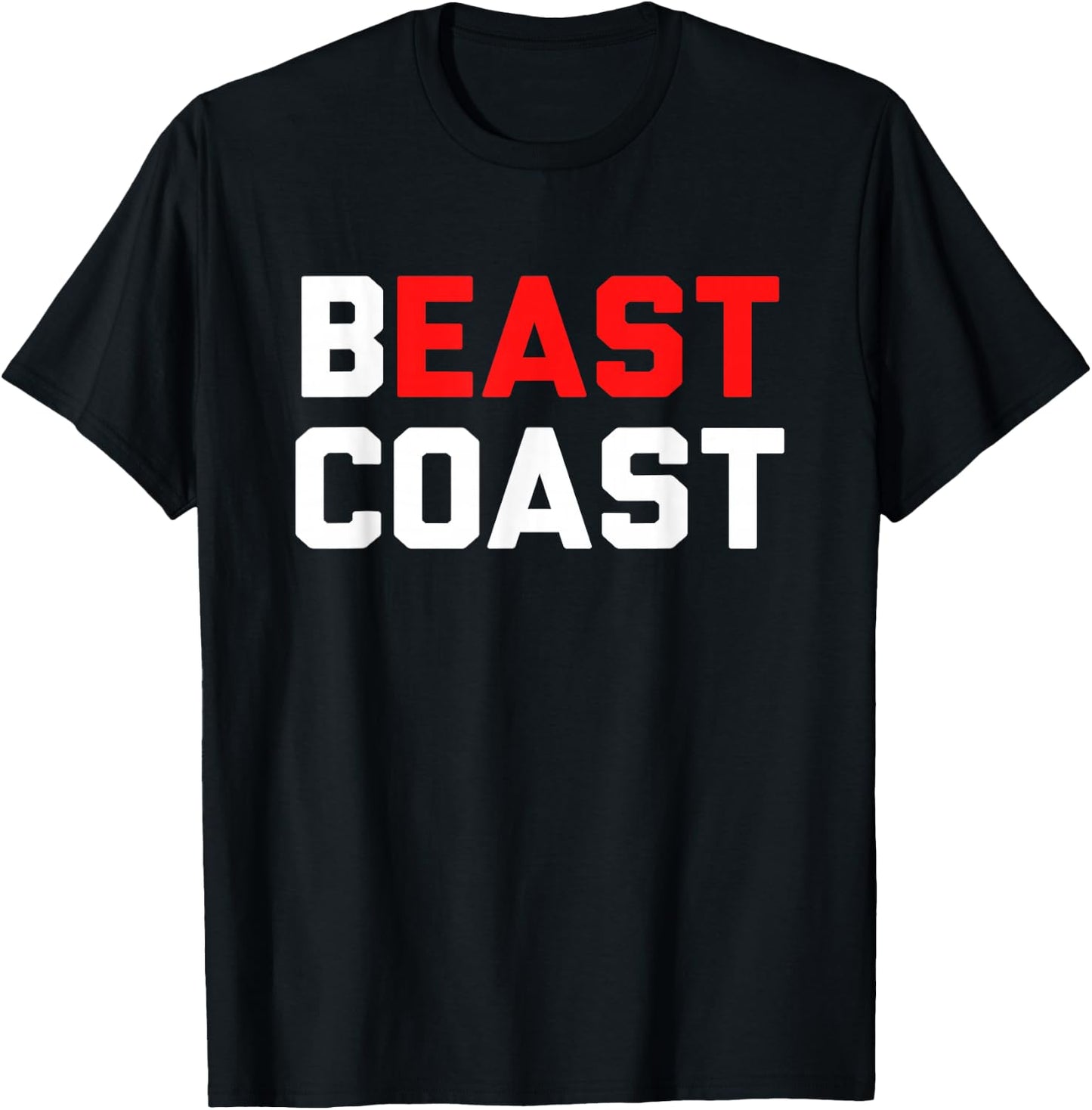 Beast Coast Novelty East Coast Gift T-Shirt - T-Shirt | Black