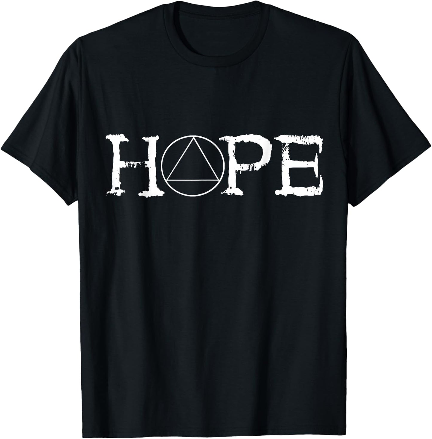 Sobriety Hope Recovery Alcoholic Abstinence Sober AA Support T-Shirt - T-Shirt | Black