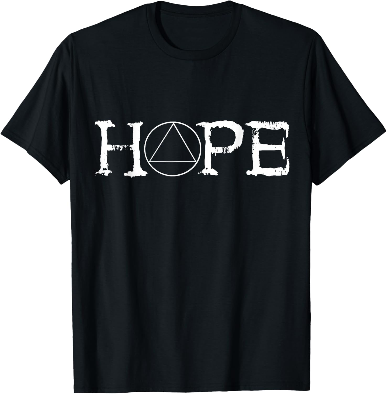 Sobriety Hope Recovery Alcoholic Abstinence Sober AA Support T-Shirt - T-Shirt | Black