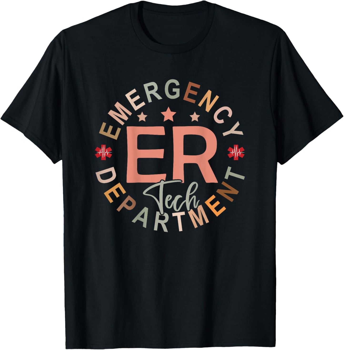Emergency Department Tech Emergency Room Tech Back Of T-Shirt - T-Shirt | Black