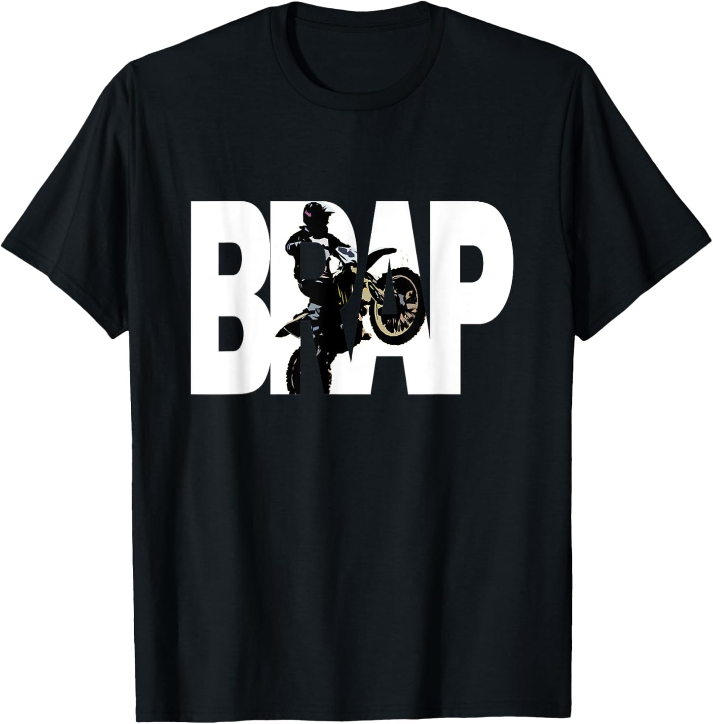 Brap Motorcycle Motocross Off-Road MX Rider T-Shirt - T-Shirt | Black