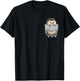 Hedgehog in the chest pocket. Funny hedgehog T-Shirt - T-Shirt | Black