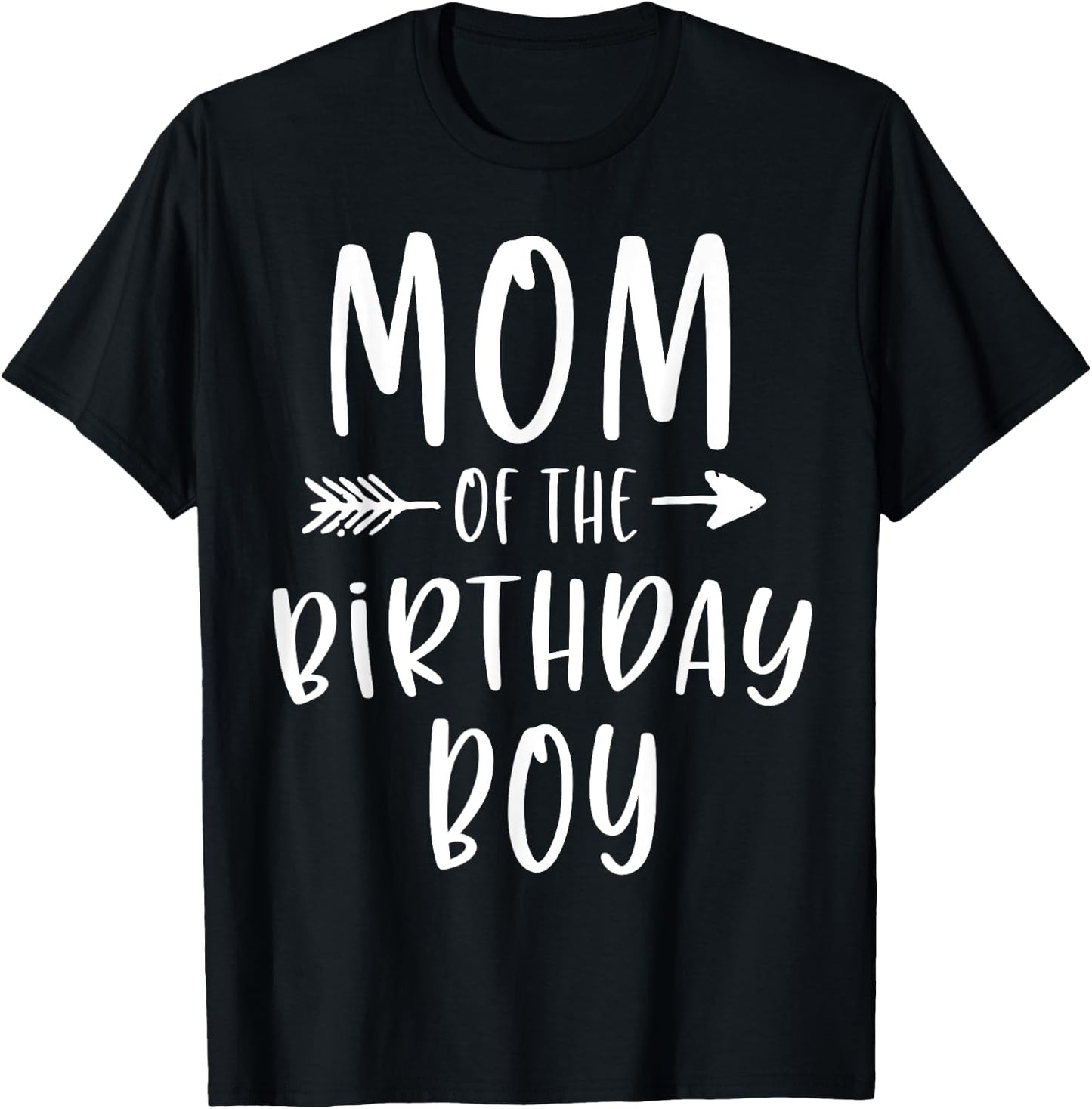 Mom of the Birthday Boy Mama And Son Bday Party Mother T-Shirt - T-Shirt | Black