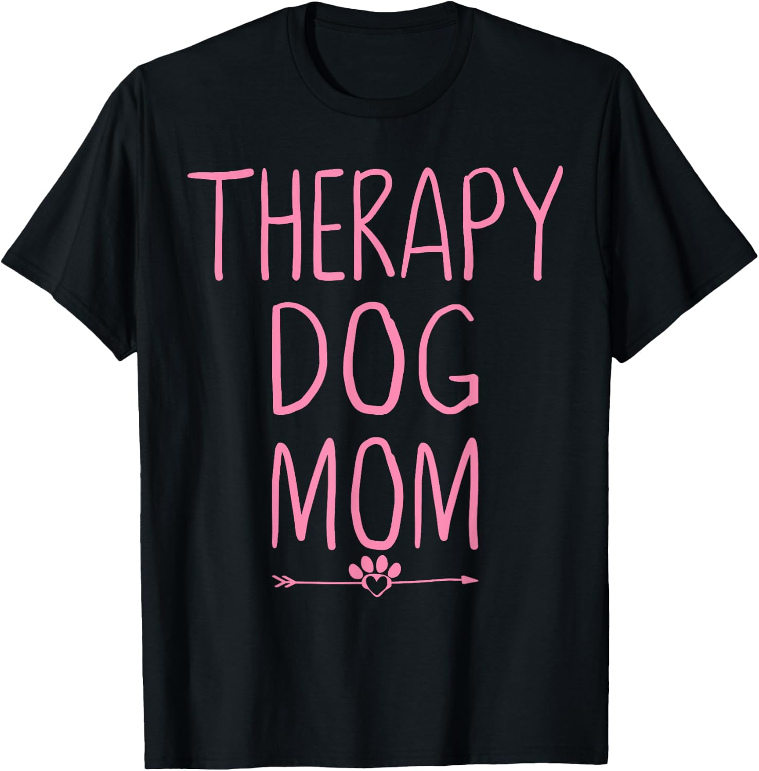 Dog Mama Mom Therapy Service Dog Pet Lovers Canine Owner T-Shirt - T-Shirt | Black
