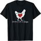 Chickens Make Me Happy Heart in Hen Farm T-Shirt - T-Shirt | Black