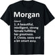 MORGAN Definition Personalized Name Funny Christmas Gift T-Shirt - T-Shirt | Black