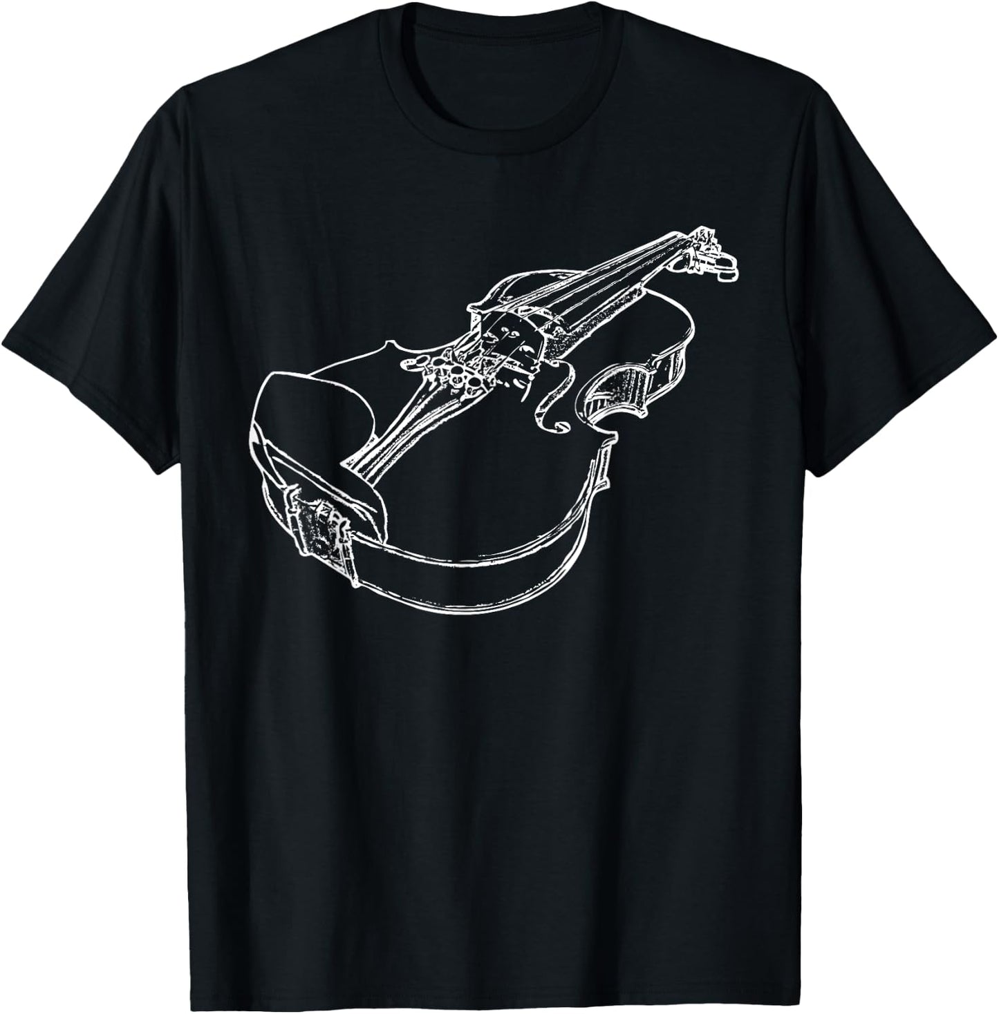 Violin Fiddle Musician String Instrument Violinist Gift T-Shirt - T-Shirt | Black