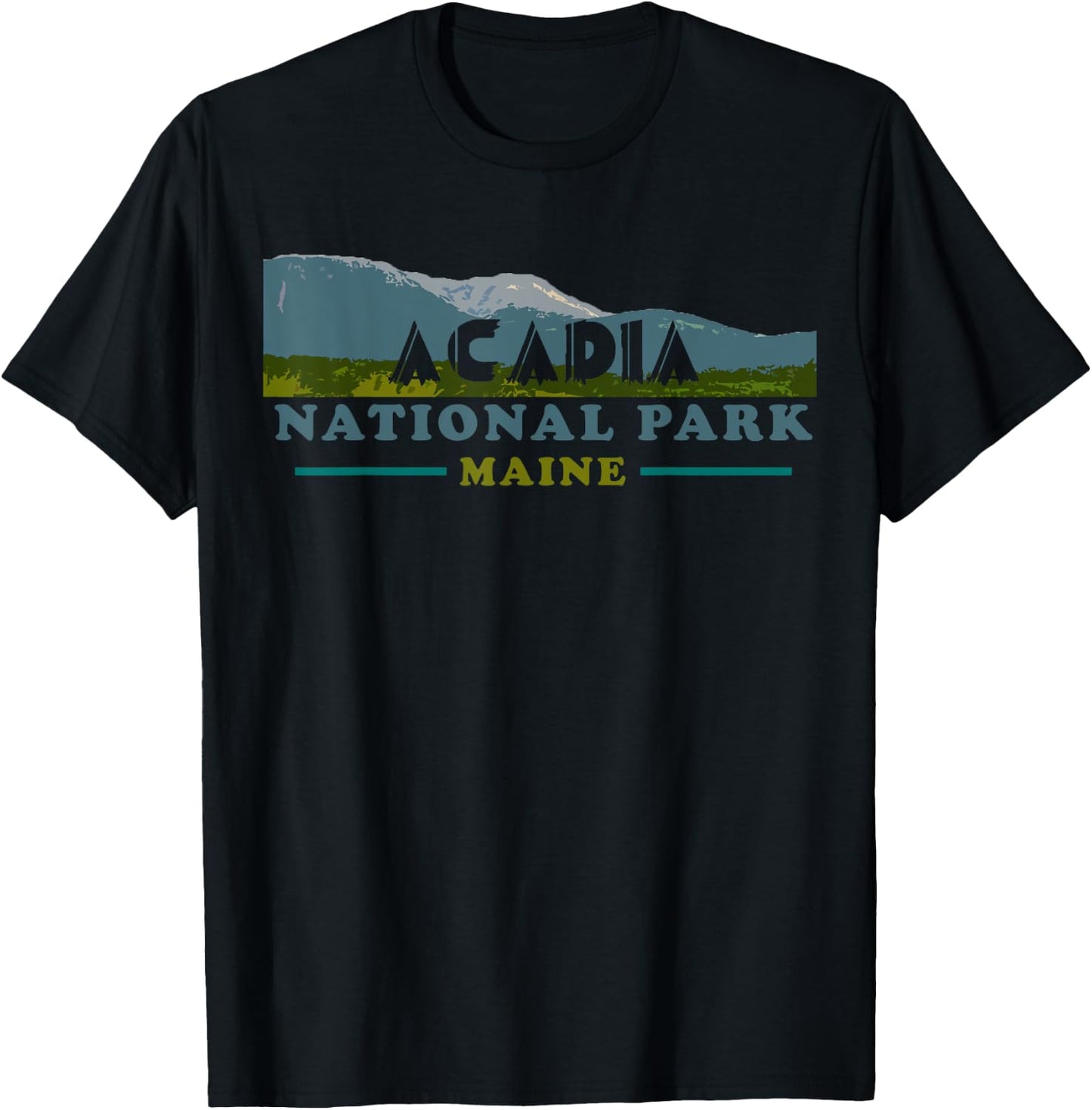Acadia National Park Travel Journey Explore Earth T-Shirt - T-Shirt | Black