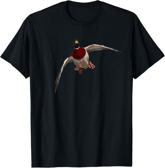 Sailing Drake - Duck Hunting Shirt by Committed Waterfowl T-Shirt - T-Shirt | Black