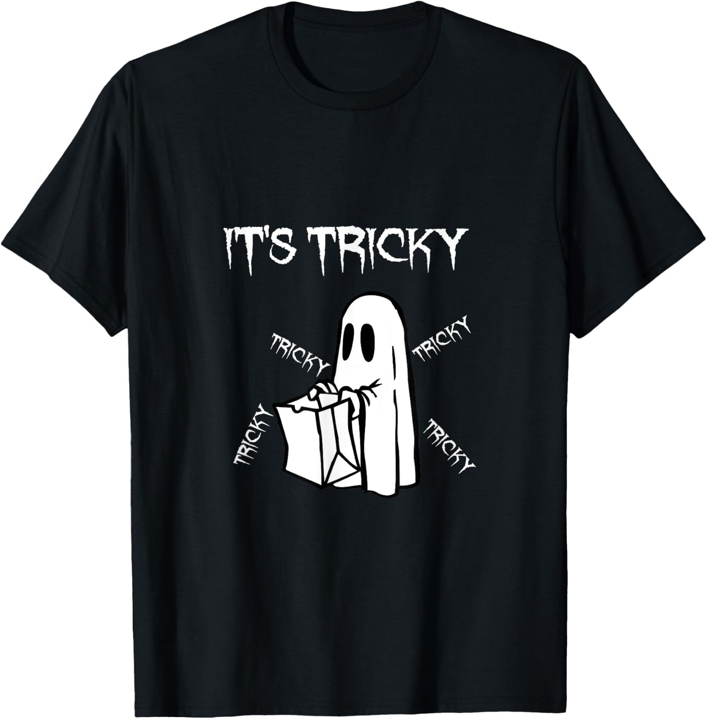 Funny Halloween It's Tricky Tricky Tricky T-Shirt - T-Shirt | Black