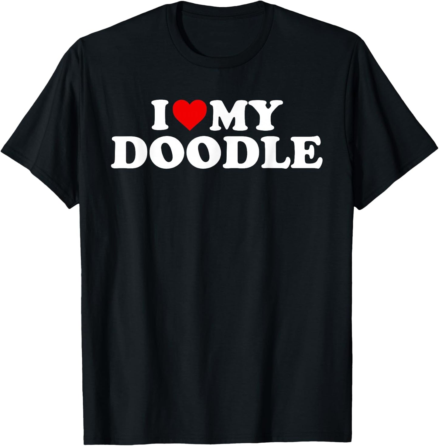 Golden Doodle Design: I Love My Doodle Design T-Shirt - T-Shirt | Black