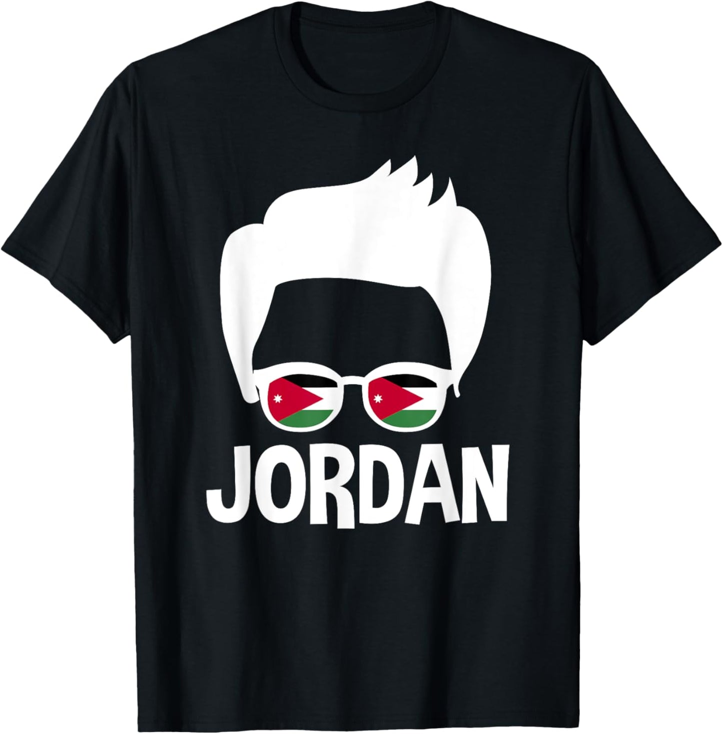 Jordan Boy Silhouette Jordanian Man Pride T-Shirt - T-Shirt | Black