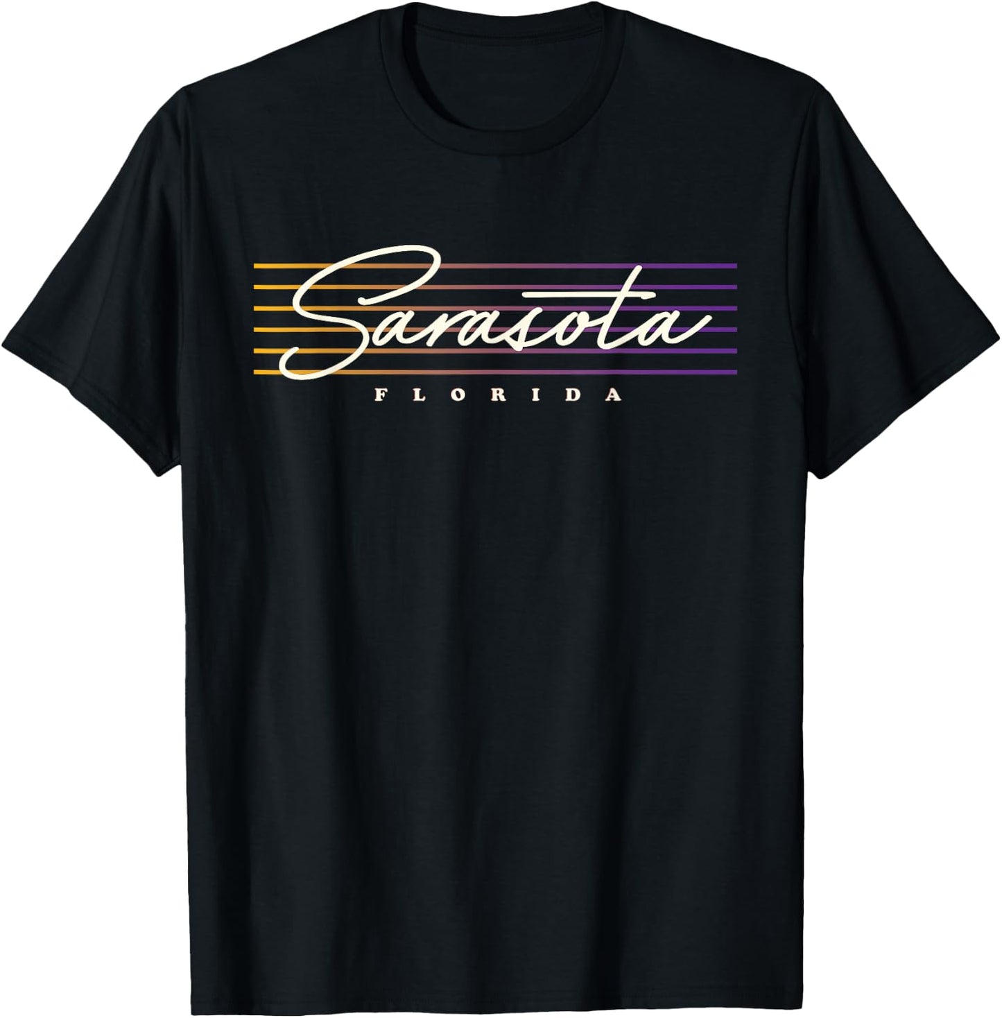 Sarasota Shirt Nostalgic Retro Style Florida T-Shirt - T-Shirt | Black