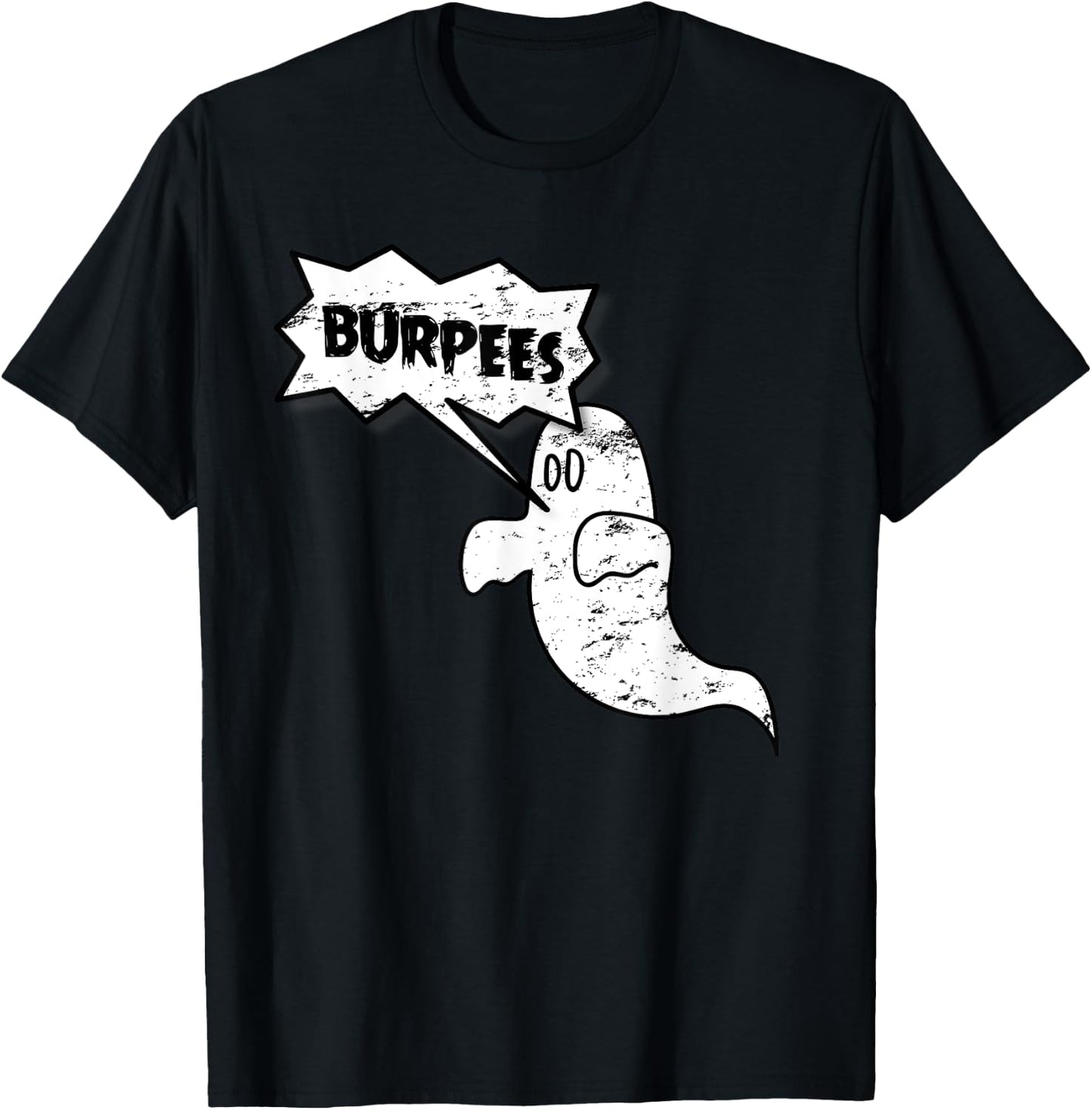 Burpee Ghost | Halloween Athlete T-Shirt - T-Shirt | Black