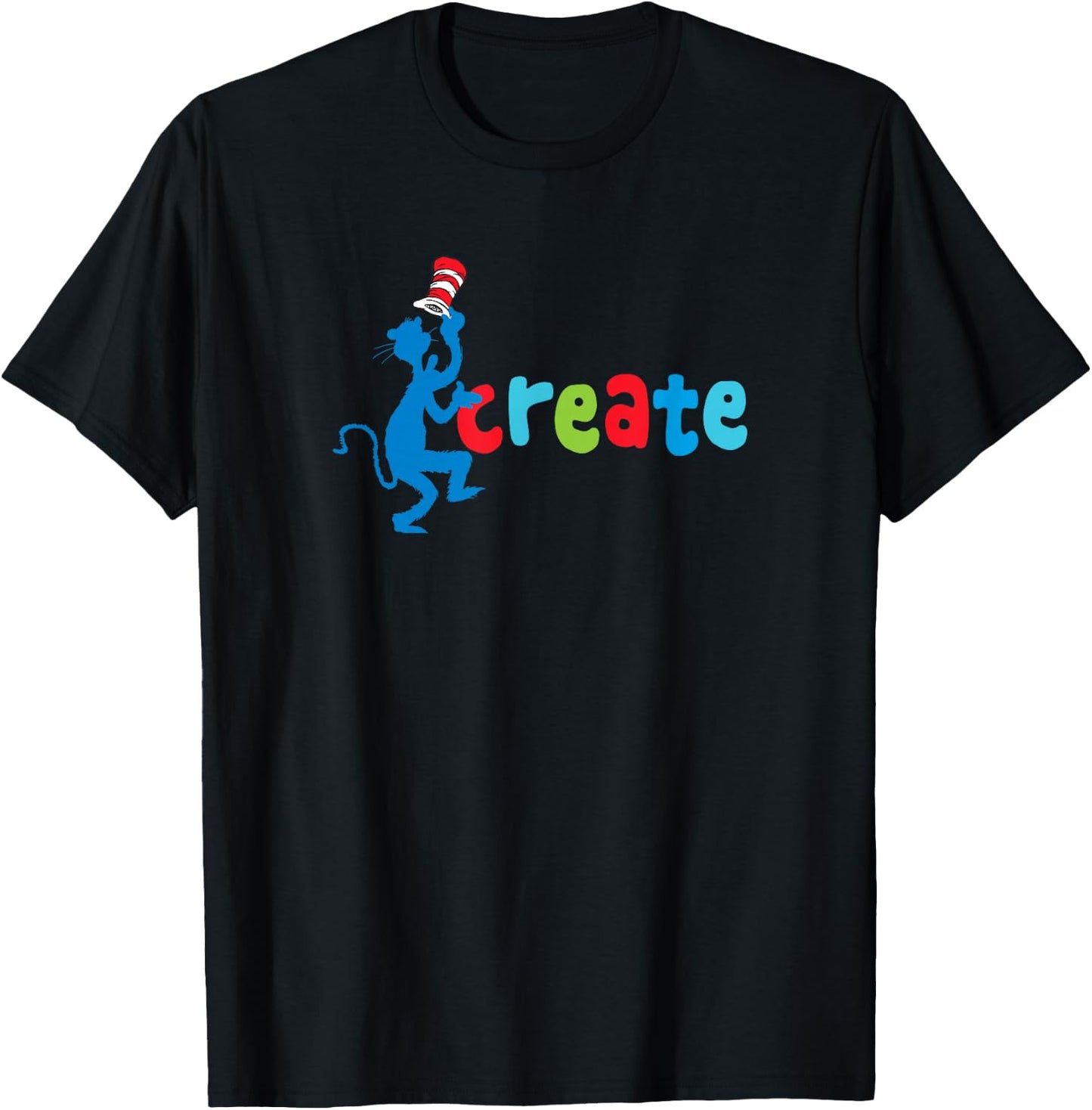 Dr. Seuss Create Like The Cat T-Shirt - T-Shirt | Black