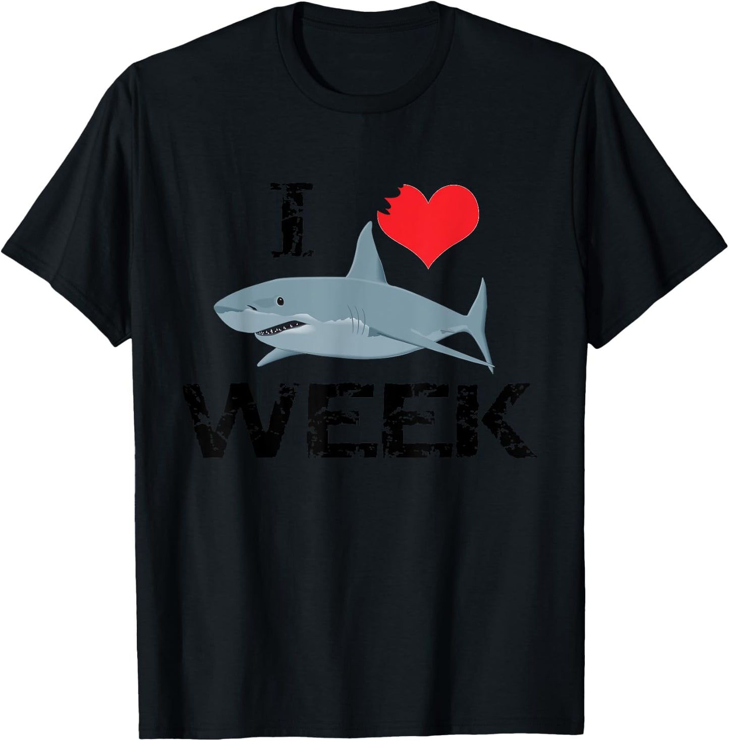 I Love Sharks , Shark Fan Gift T-Shirt - T-Shirt | Black