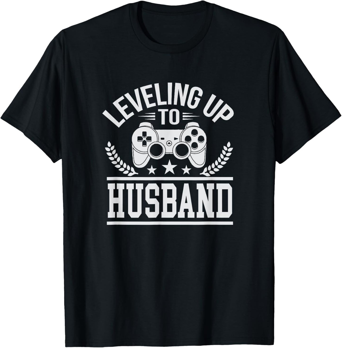 Cute Leveling Up to Husband Wedding Shirt T-Shirt - T-Shirt | Black