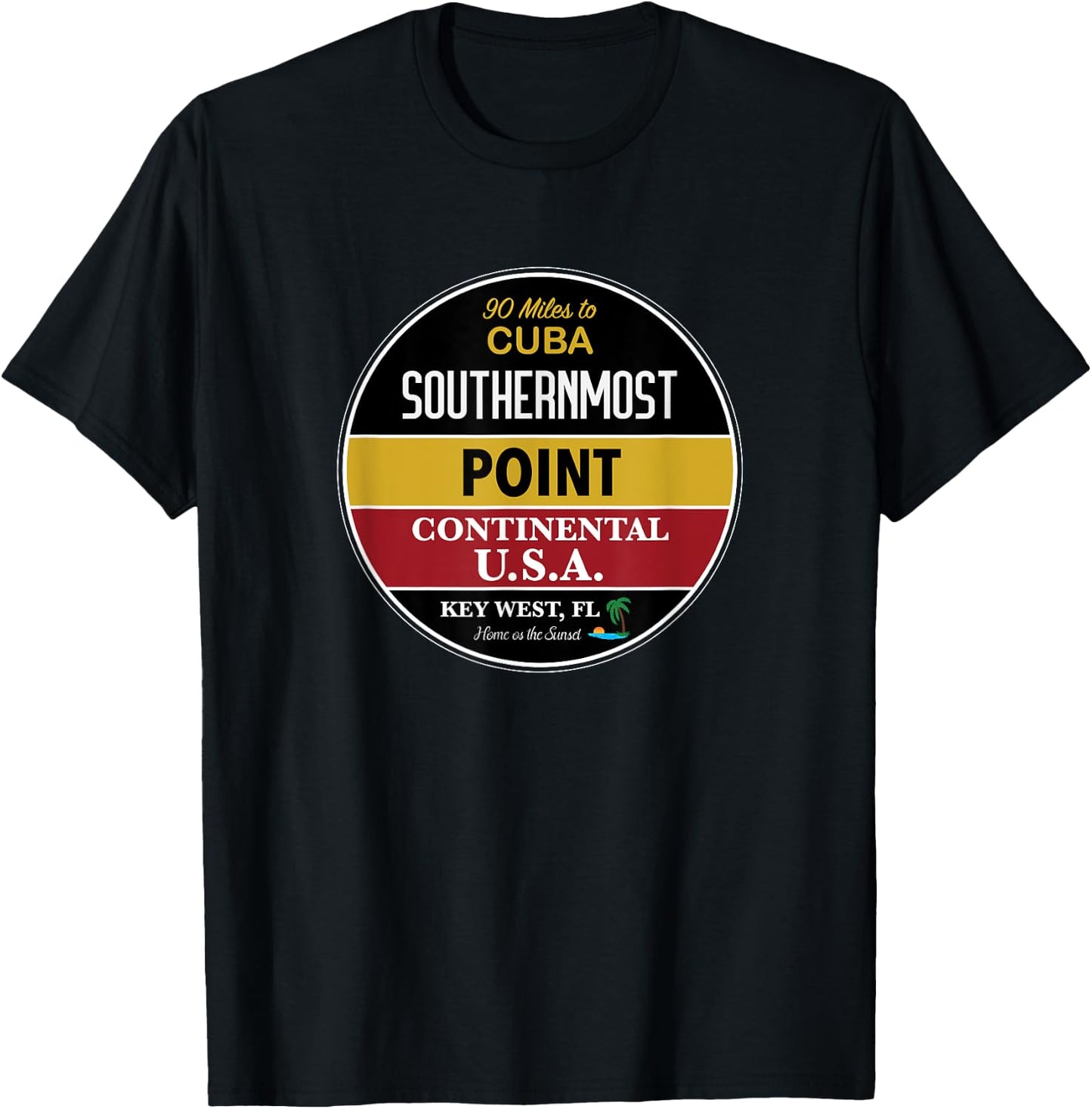 Key West Outfitters Key West Buoy - Men's Black Short Sleeve Classic Fit - Small - Gym Exercise - Cotton Polyester - Imported T-Shirt - T-Shirt | Black