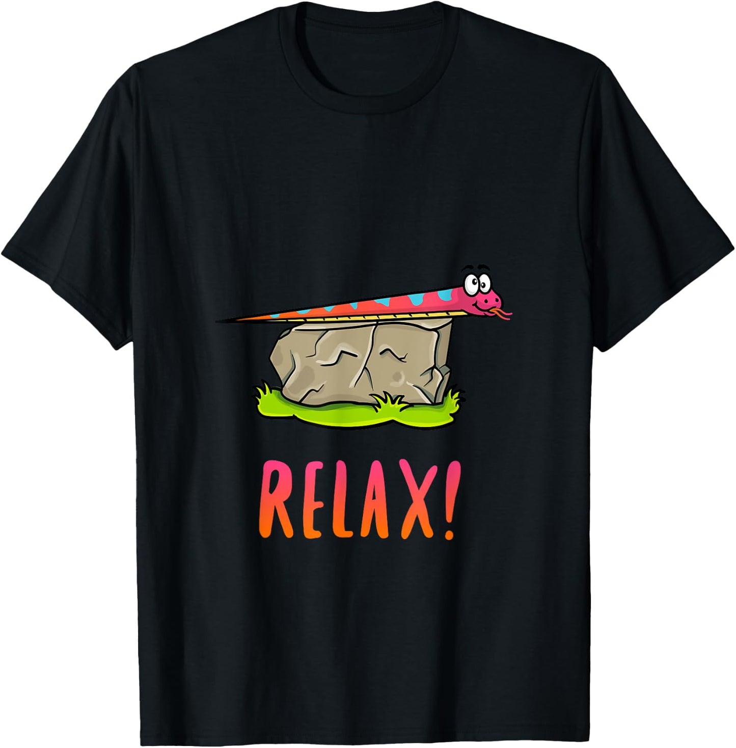 RELAX Snake T-Shirt - T-Shirt | Black