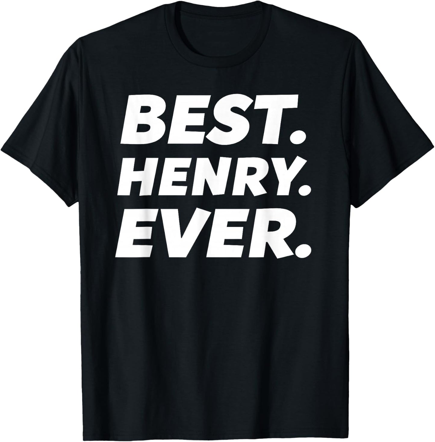 Funny Worlds Best Henry Shirt Men Kid Henry Name T-Shirt - T-Shirt | Black