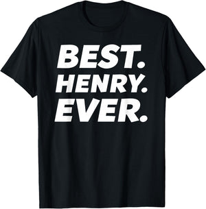 Funny Worlds Best Henry Shirt Men Kid Henry Name T-Shirt - T-Shirt | Black