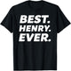 Funny Worlds Best Henry Shirt Men Kid Henry Name T-Shirt - T-Shirt | Black