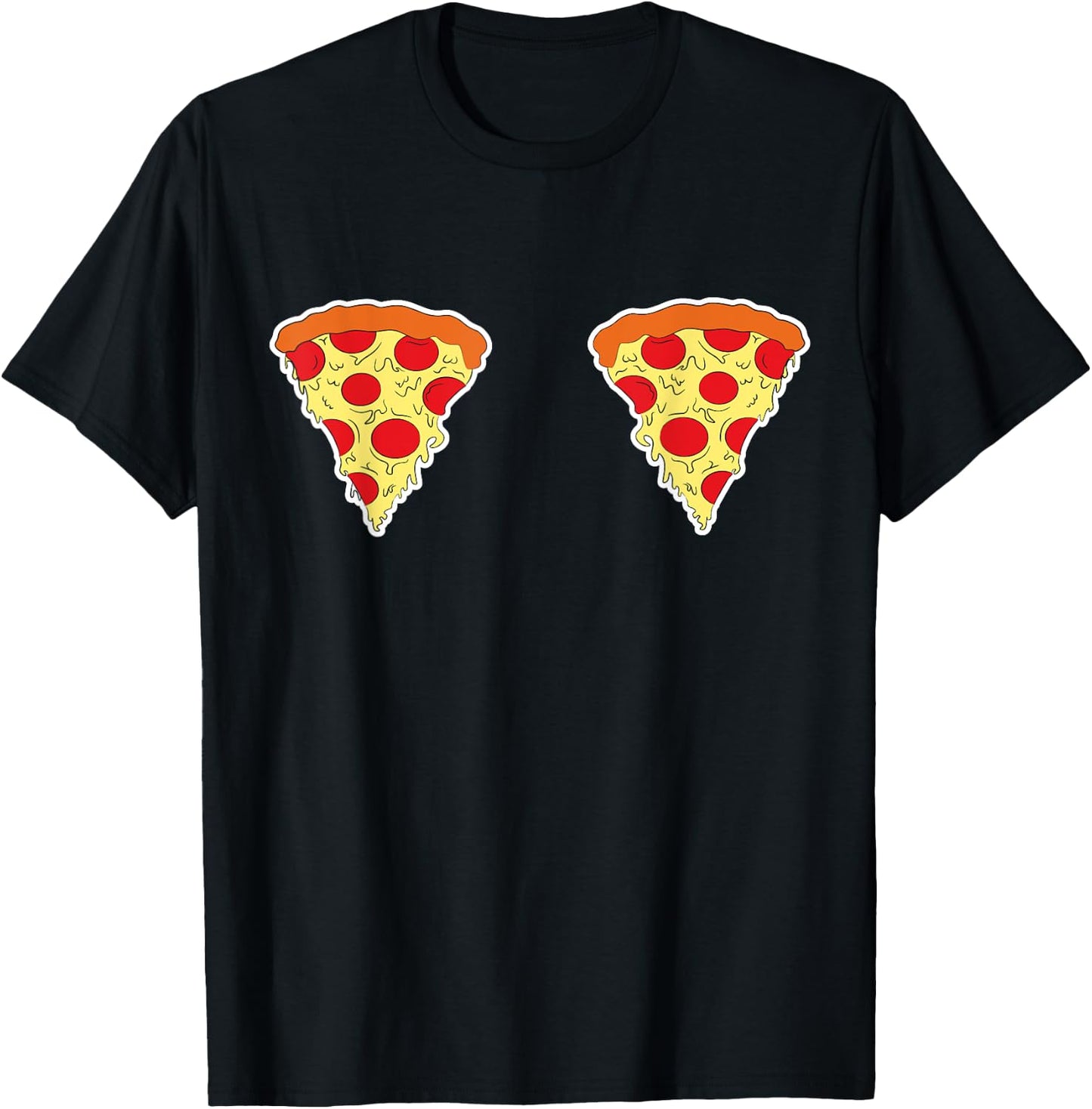 Funny Vintage Pizza Slut Slice Lovers T-Shirt - T-Shirt | Black