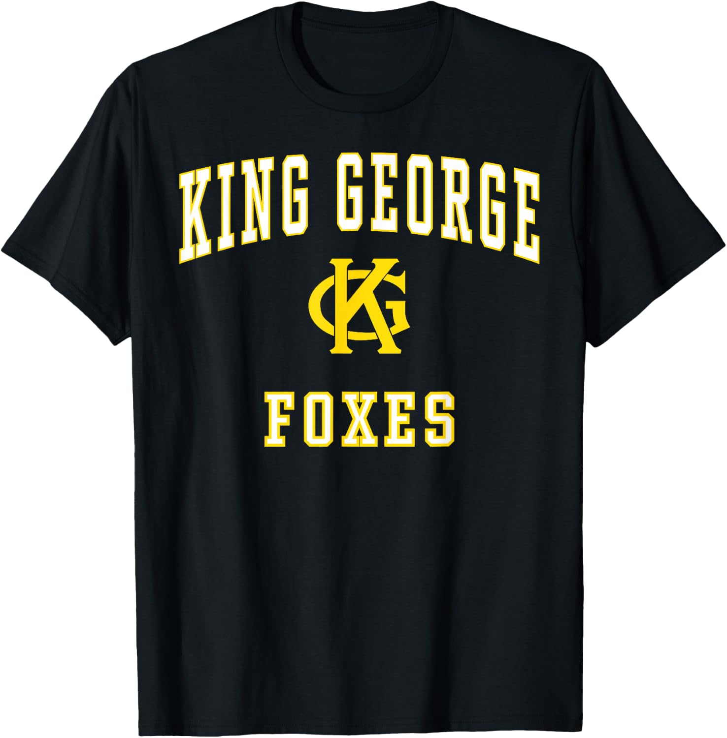 King George High School Foxes C1 T-Shirt - T-Shirt | Black