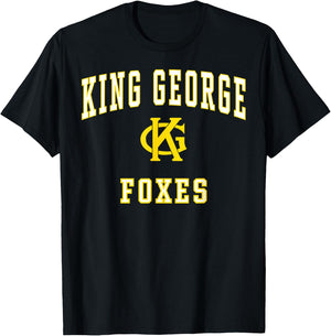 King George High School Foxes C1 T-Shirt - T-Shirt | Black
