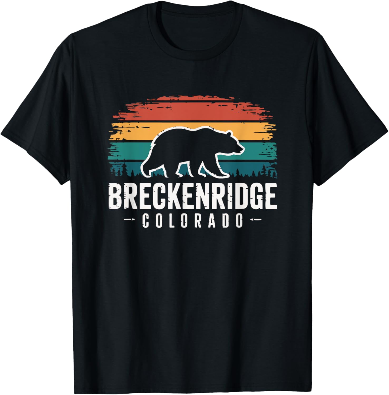 Breckenridge Colorado Vintage Bear Mountain T-Shirt - T-Shirt | Black
