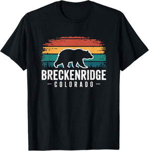 Breckenridge Colorado Vintage Bear Mountain T-Shirt - T-Shirt | Black