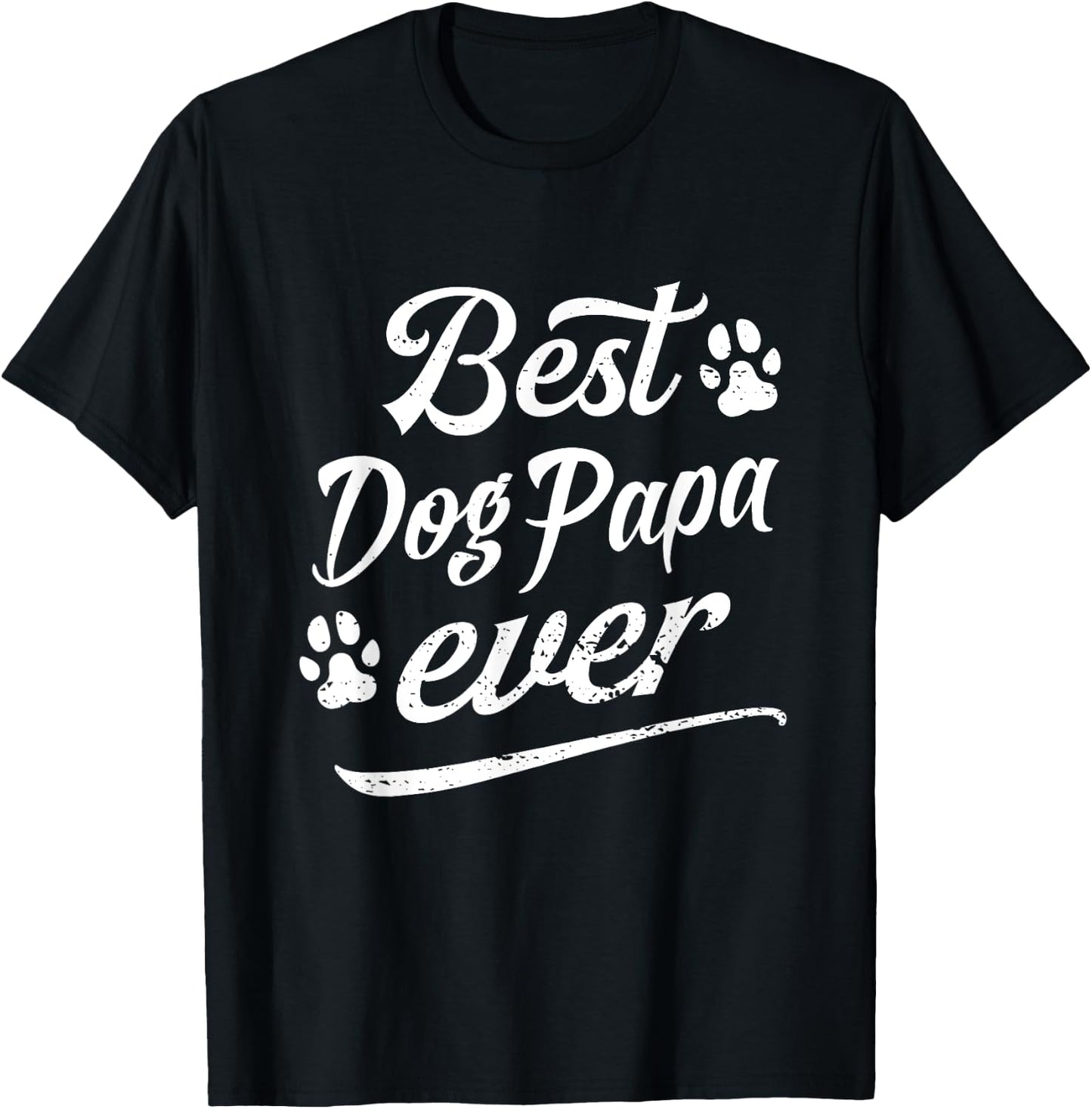Father Best Dog Papa Ever Fun Fur Animal Loves Family Play Women Kids T-Shirt - T-Shirt | Black
